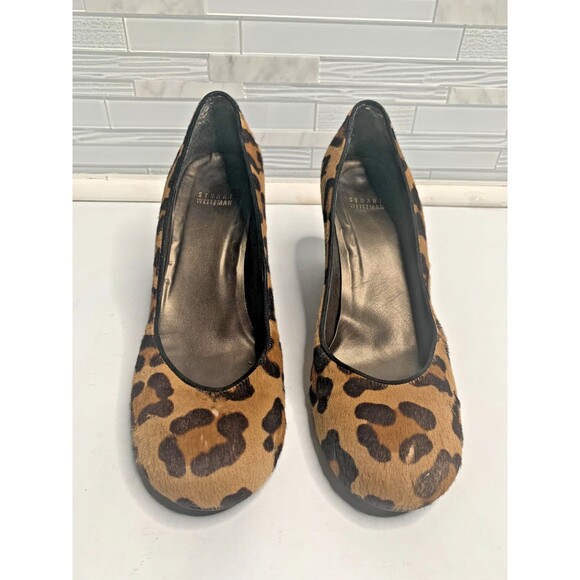 Stuart Weitzman Shoes - Stuart Weitzman Leopard Print Ponyhair Wedge Heels